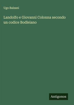 Cover Landolfo e Giovanni Colonna secondo un codice Bodleiano