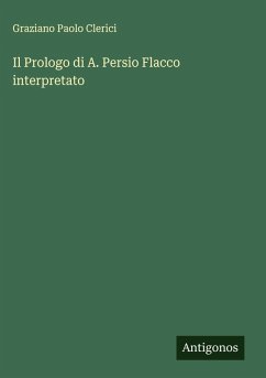 Cover Il Prologo di A. Persio Flacco interpretato