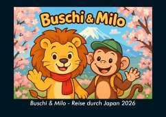 Cover Buschi & Milo - Reise durch Japan 2026 Fotokalender DIN A4
