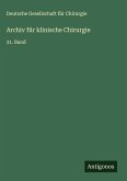 Archiv für klinische Chirurgie Archiv für klinische Chirurgie