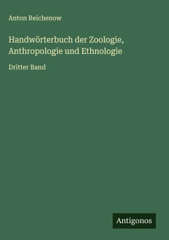 Cover Handwörterbuch der Zoologie, Anthropologie und Ethnologie