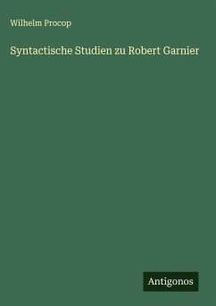 Cover Syntactische Studien zu Robert Garnier