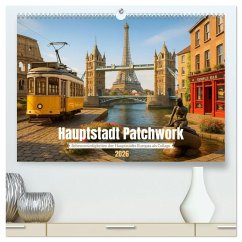 Hauptstadt Patchwork (hochwertiger Premium Wandkalender 2026 DIN A2 quer), Kunstdruck in Hochglanz