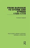 From Baroque to Storm and Stress 1720-1775 From Baroque to Storm and Stress 1720-1775