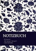 Floral blau - Notizbuch A5 kariert - 100 Seiten 90g/m² - Soft Cover - FSC Papier Floral blau - Notizbuch A5 kariert - 100 Seiten 90g/m² - Soft Cover - FSC Papier