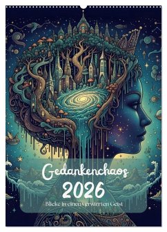 Gedankenchaos - Blicke in einer verwirrten Geist (Wandkalender 2026 DIN A2 hoch), CALVENDO Monatskalender - Calvendo;Blue, Liam