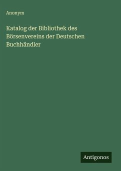 Cover Katalog der Bibliothek des Börsenvereins der Deutschen Buchhändler