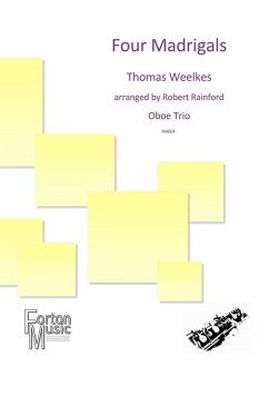 Cover 4 Madrigals for 3 oboes (2 oboes and cor anglais) score and parts