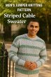 Men's Jumper Knitting Pattern Striped... - Bild 1