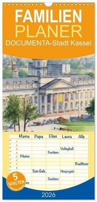 Cover Familienplaner 2026 - DOCUMENTA-Stadt Kassel mit 5 Spalten (Wandkalender, 21 x 45 cm) CALVENDO