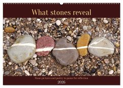 Cover What stones reveal - Stone pictures and poetry to pause for reflection (Wall Calendar 2026 DIN A2 landscape), CALVENDO 12 Month Wall Calendar