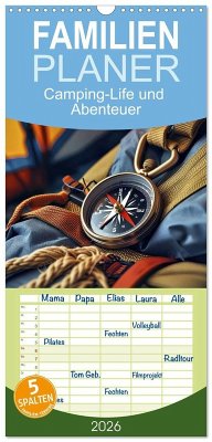 Familienplaner 2026 - Camping-Life und Abenteuer mit 5 Spalten (Wandkalender, 21 x 45 cm) CALVENDO