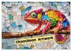 Chamäleon Artwork (Tischkalender 2026 DIN A5 quer), CALVENDO Monatskalender