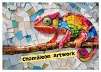 Chamäleon Artwork (Wandkalender 2026 DIN A3 quer), CALVENDO Monatskalender