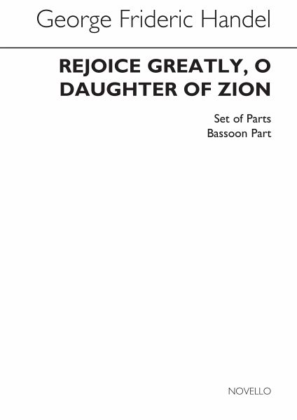 Georg Friedrich Händel, Rejoice Greatly, O Daughter Of Zion Violin, Cello and Continuo Buch Georg Friedrich Händel, Rejoice Greatly, O Daughter Of Zion Violin, Cello and Continuo Buch