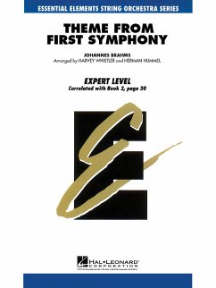 Cover Johannes Brahms, Theme from First Symphony Streichorchester Partitur + Stimmen