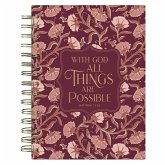 Journal Spiral-Bound Pink Floral with God Matt. 19:26 Journal Spiral-Bound Pink Floral with God Matt. 19:26