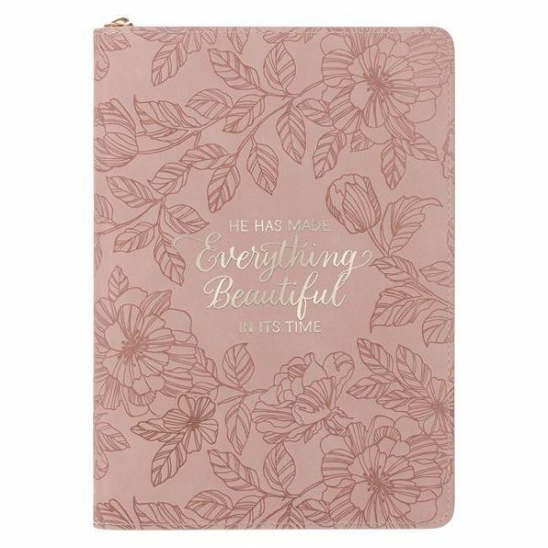 Journal Classic Zip Pink Everything Beautiful Ecc. 3:11 Journal Classic Zip Pink Everything Beautiful Ecc. 3:11