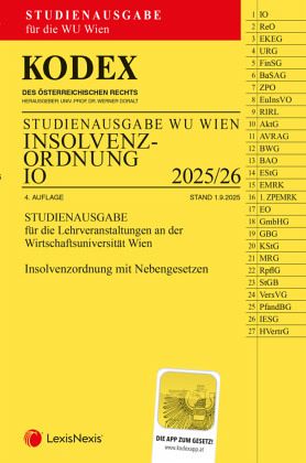 KODEX Insolvenzordnung für die WU 2025/26 - inkl. App KODEX Insolvenzordnung für die WU 2025/26 - inkl. App