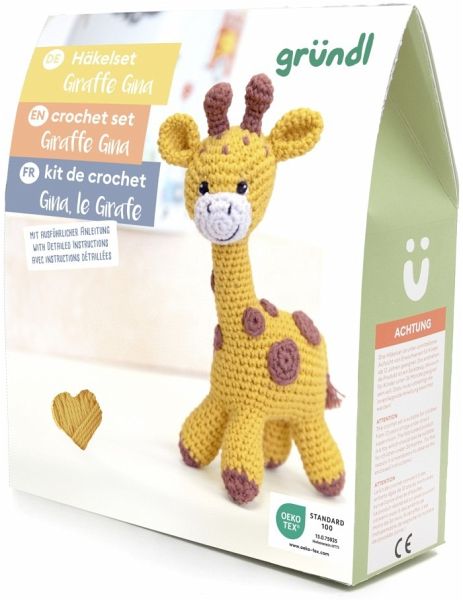 gründl Häkeltier Giraffe Gina, Nähset, Häkelset gründl Häkeltier Giraffe Gina, Nähset, Häkelset