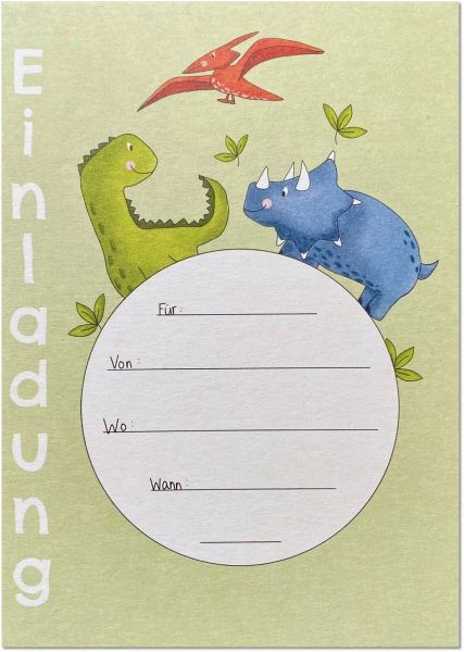 KEITCARDS Einladungskarte Dino, Karte für Einladung, Geburtstag, 1 Stück