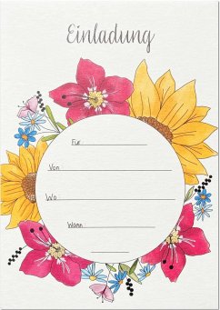 Cover KEITCARDS Einladungskarte Blumen, Karte für Einladung, Geburtstag, Party, Jubiläum, 1 Stück