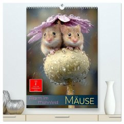 Mäuse - Alarm im Mohnfeld (hochwertiger Premium Wandkalender 2026 DIN A2 hoch), Kunstdruck in Hochglanz