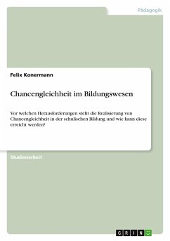 Cover Chancengleichheit im Bildungswesen