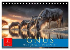 Gnus - die großen Wanderer (Tischkalender 2026 DIN A5 quer), CALVENDO Monatskalender Cover Gnus - die großen Wanderer (Tischkalender 2026 DIN A5 quer), CALVENDO Monatskalender