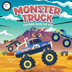 Cover Monster Truck Coloring Book for Kids Ages 2-4