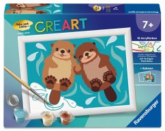 Cover Ravensburger CreArt 12023125 - Verliebte Otter - Malen nach Zahlen für Kinder ab 7 Jahren