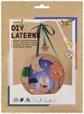FOLIA Bastelartikel DIY Laterne Woodland, inkl. 1 LED-Licht und Batterien