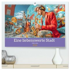 Eine liebenswerte Stadt - Voller Leben (hochwertiger Premium Wandkalender 2026 DIN A2 quer), Kunstdruck in Hochglanz