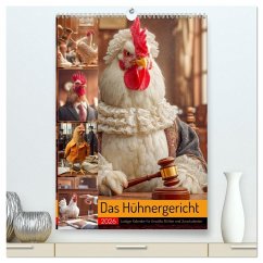 Cover Das Hühnergericht - Lustiger Kalender für Anwälte, Richter und Jurastudenten (hochwertiger Premium Wandkalender 2026 DIN A2 hoch), Kunstdruck in Hochglanz