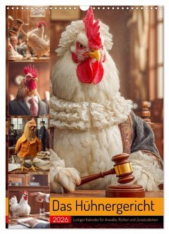 Cover Das Hühnergericht - Lustiger Kalender für Anwälte, Richter und Jurastudenten (Wandkalender 2026 DIN A3 hoch), CALVENDO Monatskalender
