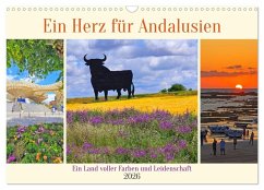 Cover Ein Herz für Andalusien (Wandkalender 2026 DIN A3 quer), CALVENDO Monatskalender