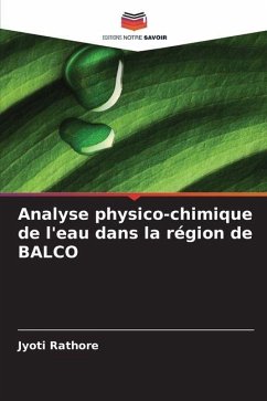 Cover Analyse physico-chimique de l'eau dans la région de BALCO