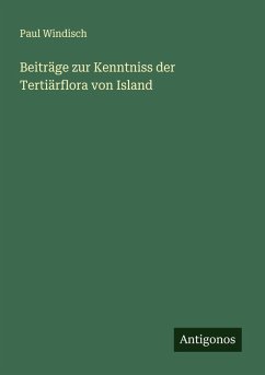 Cover Beiträge zur Kenntniss der Tertiärflora von Island