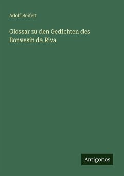 Cover Glossar zu den Gedichten des Bonvesin da Riva