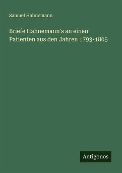 Cover Briefe Hahnemann's an einen Patienten aus den Jahren 1793-1805