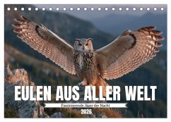 Cover Eulen aus aller Welt - Faszinierende Jäger der Nacht (Tischkalender 2026 DIN A5 quer), CALVENDO Monatskalender