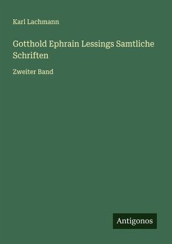 Cover Gotthold Ephrain Lessings Samtliche Schriften