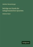 Beiträge zur Kunde der indogermanischen Sprachen Beiträge zur Kunde der indogermanischen Sprachen