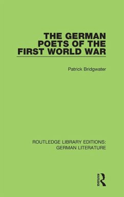 Cover The German Poets of the First World War