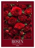 Rosen - Königin der Blumen (Wandkalender 2026 DIN A2 hoch), CALVENDO Monatskalender