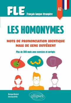 Cover FLE (Français langue étrangère) Les homonymes A2
