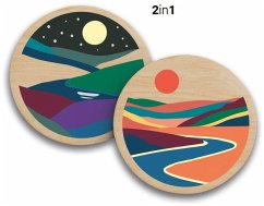 CreArt, Malen nach Zahlen Wooden - Fluss der Natur