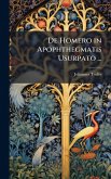 De Homero in Apophthegmatis Usurpato ...