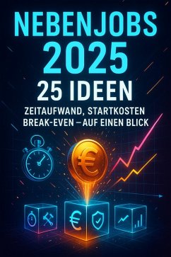 Cover Nebenjobs 2025: 25 Ideen - Zeitaufwand, Startkosten, Break-even-auf einen Blick. (eBook, ePUB)