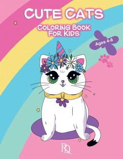 Cover Cute Cats Coloring Book For Kids Ages 4-8